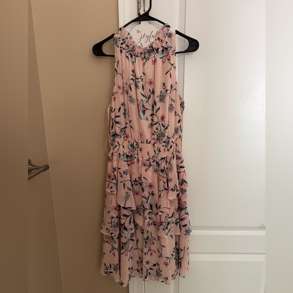 Eliza J Pink Floral High Low Dress